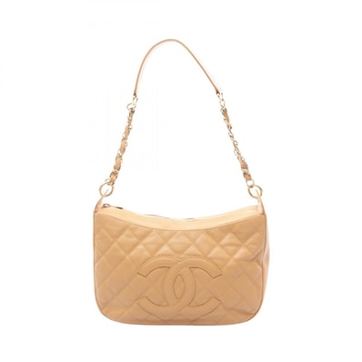 シャネル CHANEL マトラッセ ショルダーバッグ バッグ カーフ(牛革) レディース ベージュ系 A20993 【中古】