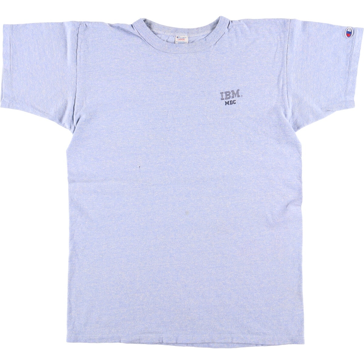 古着 80年代 チャンピオン Champion トリコタグ 88/12 ハチハチワンツーボディー 杢ブルー 霜降り プリントTシャツ USA製 メンズL相当 ヴィンテージ/eaa574067