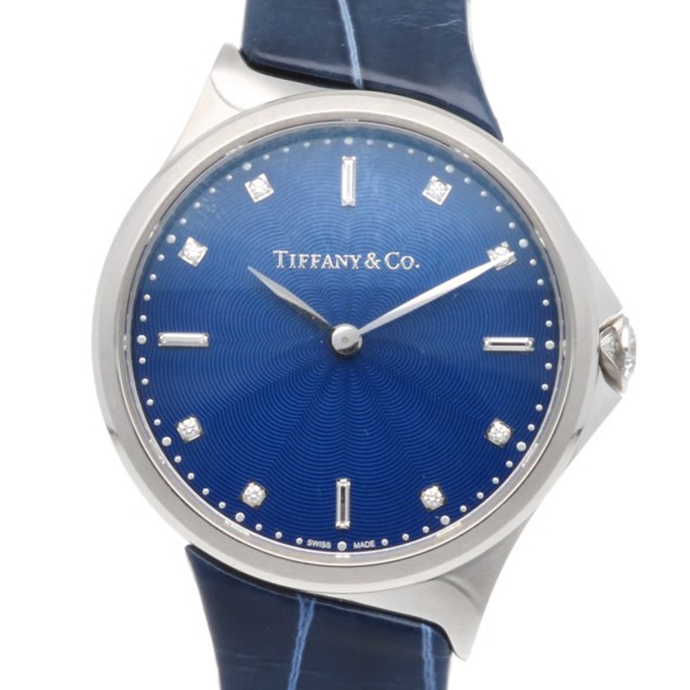 ティファニー メトロ 腕時計 時計 ステンレススチール クオーツ レディース 1年保証 TIFFANY&Co. 中古