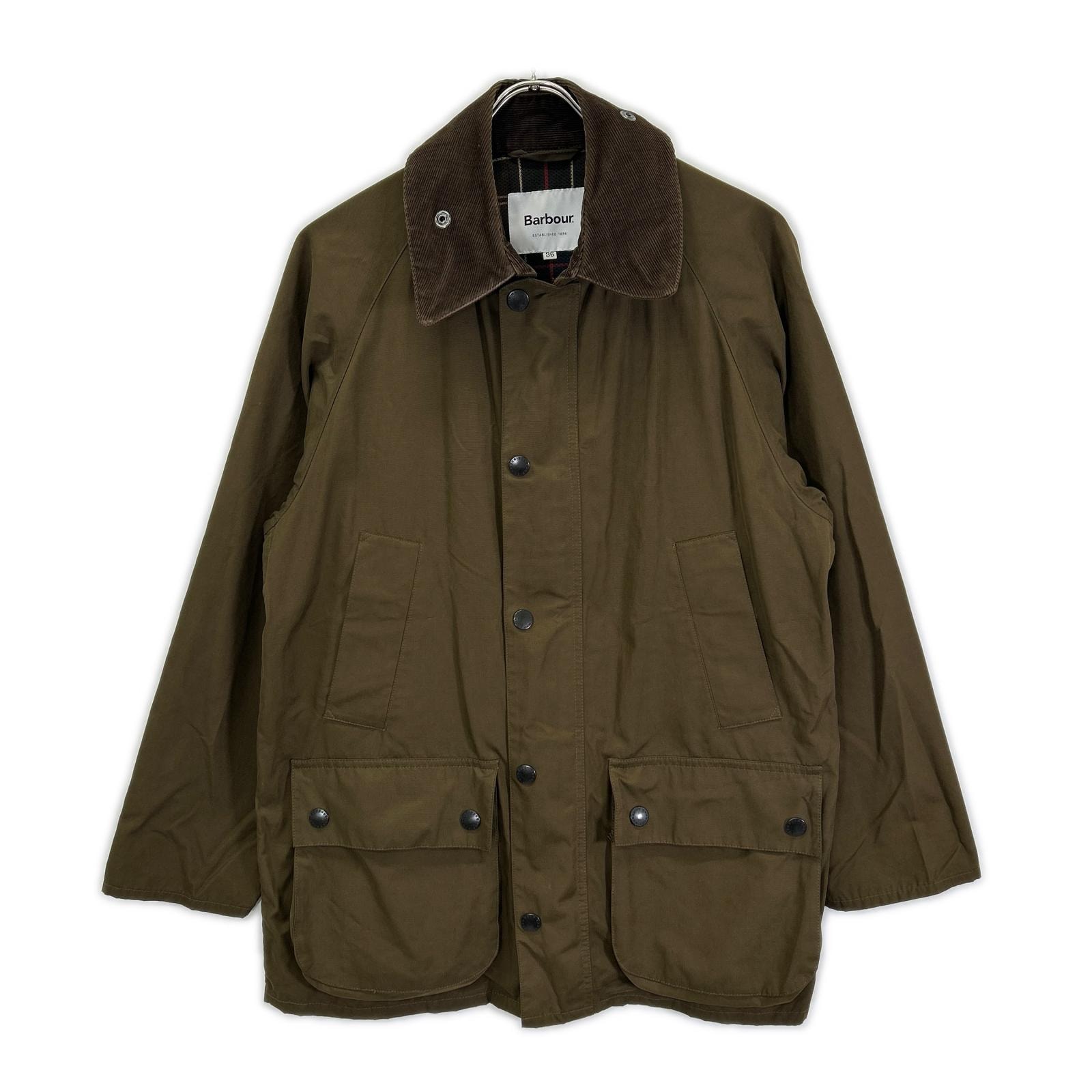 バブアー 2001179 カーキ BEDALE ピーチスキン ノンワックス ジャケット 36