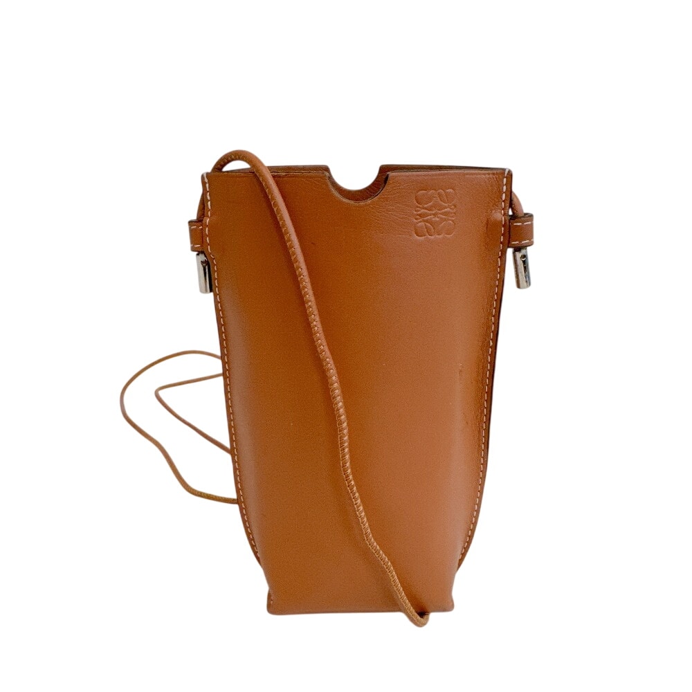 ロエベ LOEWE ポーチ ゲートポケット ショルダー スマホ ブラウン