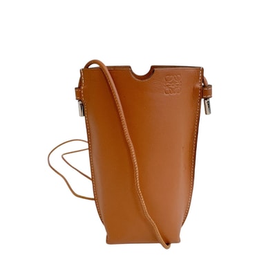 ロエベ LOEWE ポーチ ゲートポケット ショルダー スマホ ブラウン