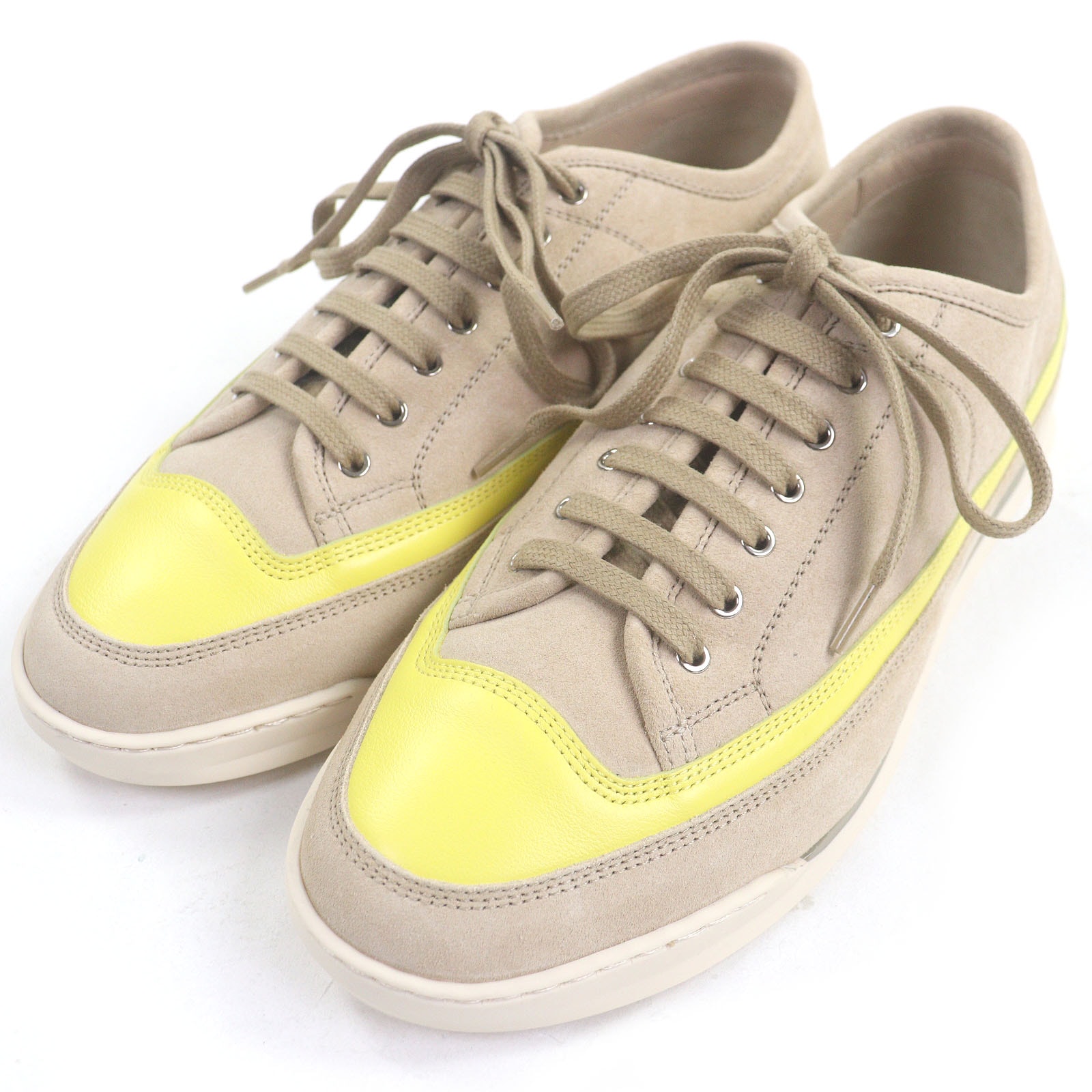未使用品 ジョンロブ ローカットスニーカー COURT ベージュ イエロー 6