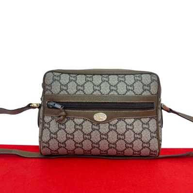 GUCCI グッチ グッチプラス ロゴ 柄 金具 レザー PVC ショルダーバッグ ブラウン
30960