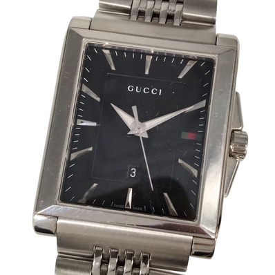 GUCCI グッチ 138.4 Gタイムレス レクタングル クォーツ ステンレス メンズ 腕時計 C929