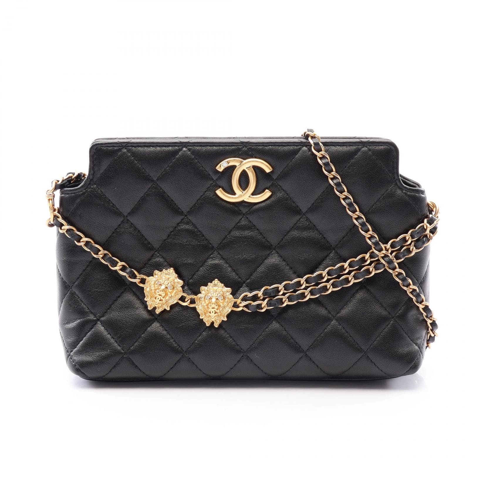 シャネル CHANEL マトラッセ ショルダーバッグ バッグ ラムスキン(羊革) レディース ブラック系 【中古】