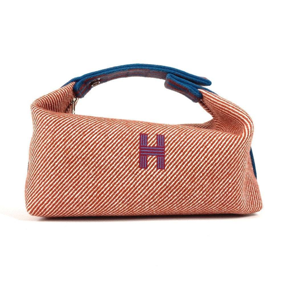 エルメス HERMES ブリッドアブラック PM Hナッテ ロゴ カバン バニティバッグ ポーチ ハンドバッグ トワルアッシュ トメット レッド系 未使用