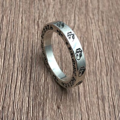 クロムハーツ 3mm サーペンサーリング リップ&タン