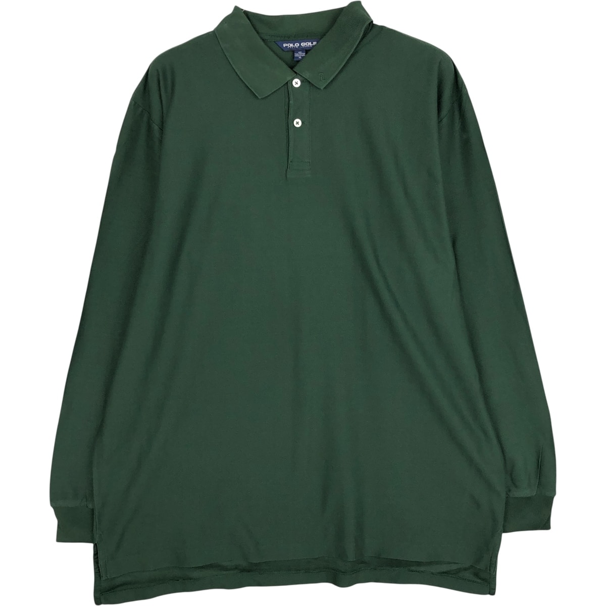 古着 ラルフローレン Ralph Lauren POLO GOLF ポロゴルフ ヘリンボーン 長袖 ポロシャツ メンズXL相当/eaa615486