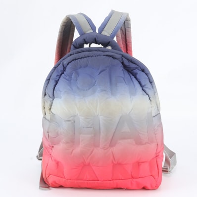 ■美品 シャネル ドゥドーヌ ロゴエンボス ナイロンリュックサック