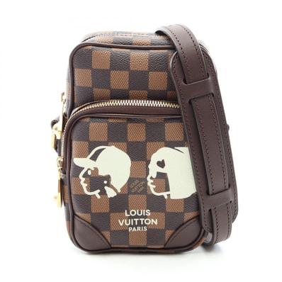 ルイ・ヴィトン LOUIS VUITTON LOUIS VUITTON × NIGO アマゾン ダミエフレンドシップ ショルダーバッグ バッグ PVCコーティングキャンバス レザー ダミエ レディース ブラウン系 N40768 【中古】