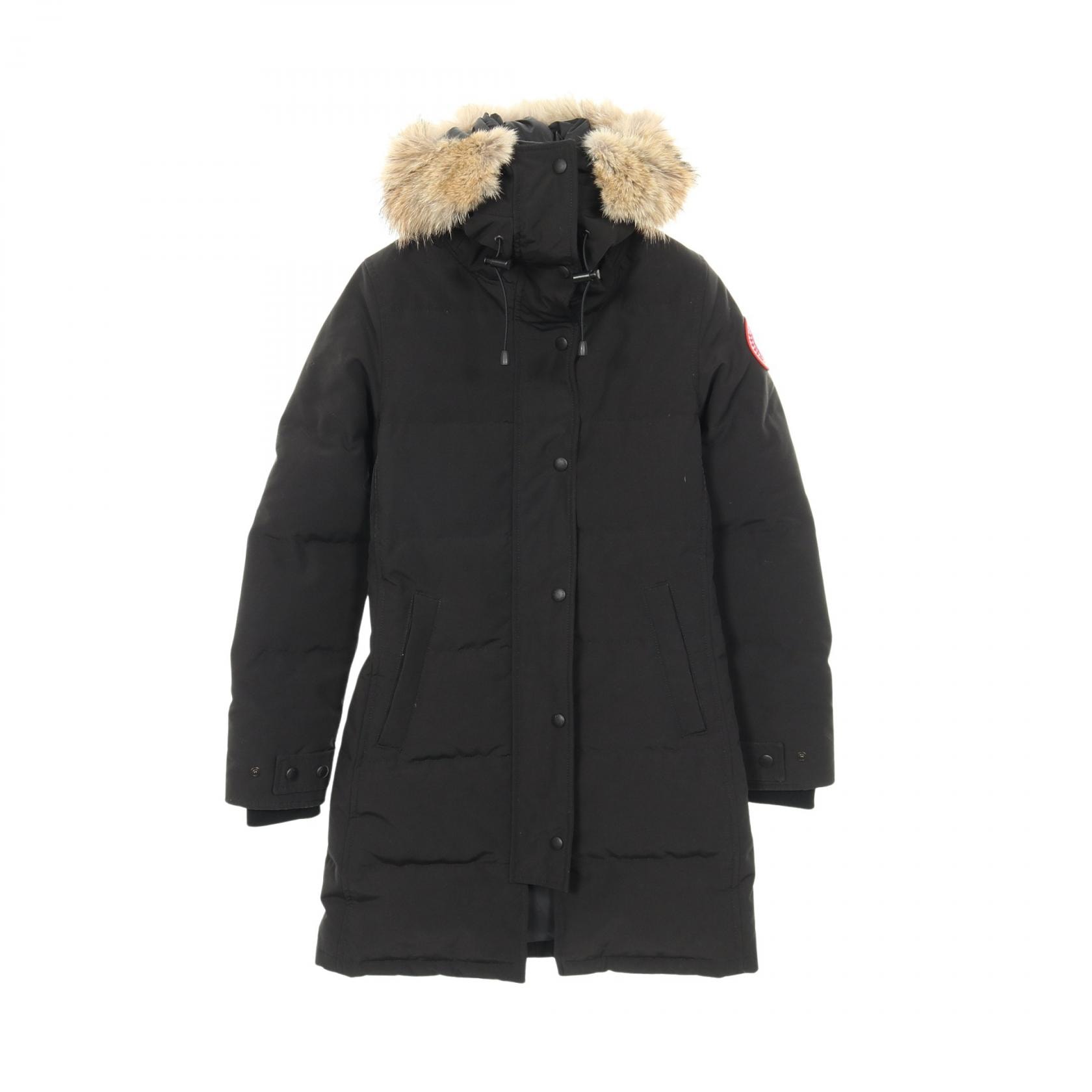 カナダグース CANADA GOOSE MACKENZIE PARKA マッケンジー パーカ ダウンジャケット 衣料品 アウター ポリエステル / コットン レディース ブラック系 【中古】