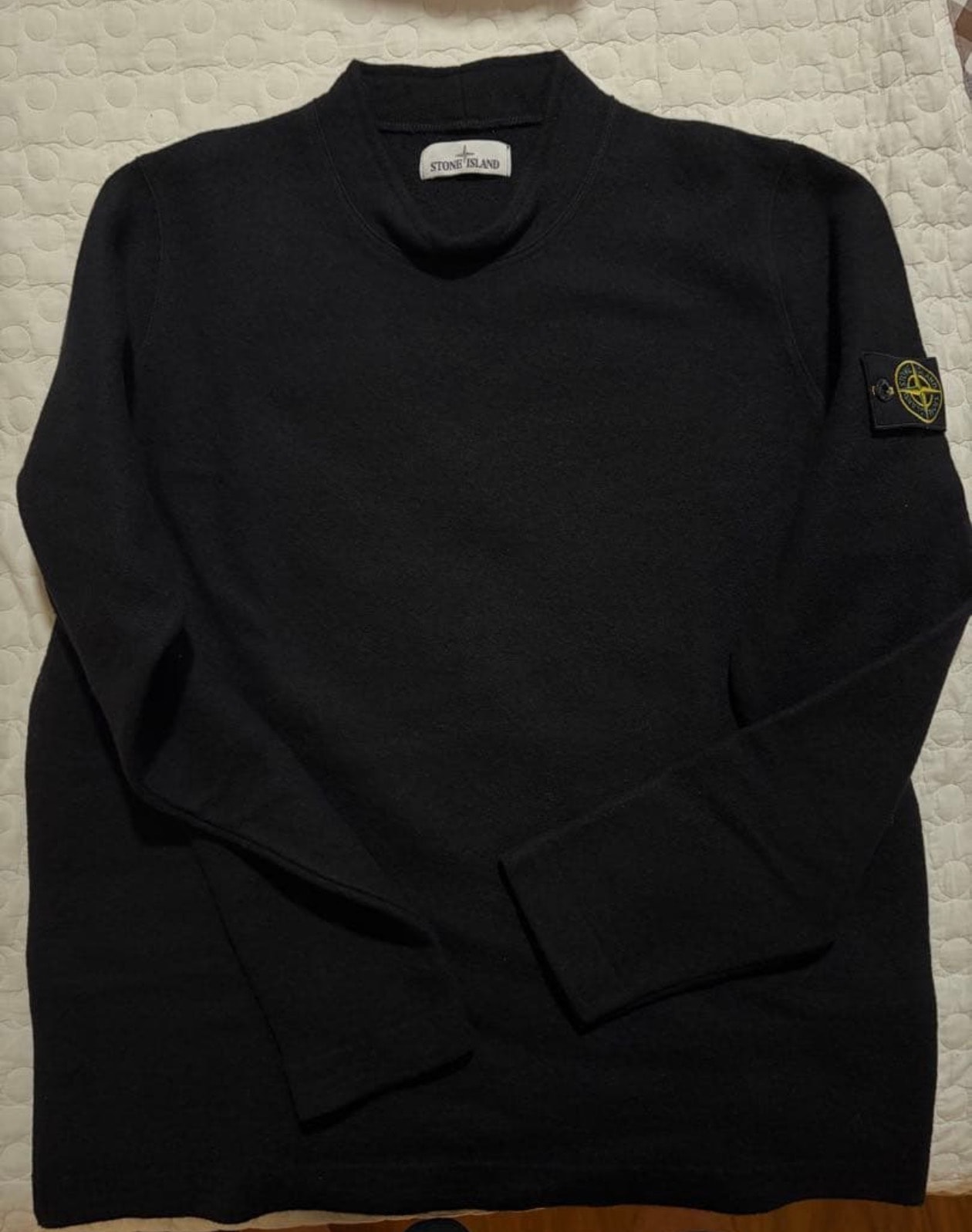 STONE ISLAND Mock Neck Knit Black XXL