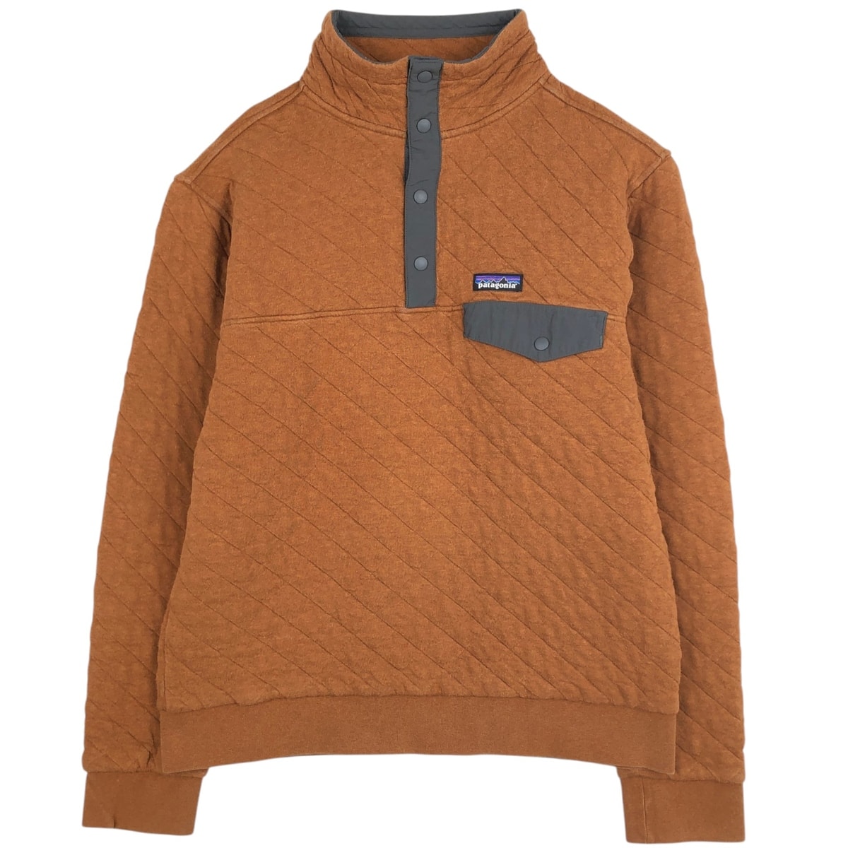 古着 パタゴニア Patagonia ORGANIC COTTON オーガニックコットン キルトスナップT 25371FA18 ハーフスナップ スウェットシャツ トレーナー メンズM相当/eaa630534