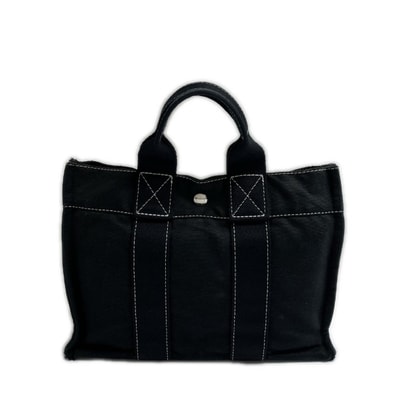 ◆◆HERMES エルメス トートバッグ フールトゥ キャンバス PM ハンドバッグ ミニ レディース ブラック