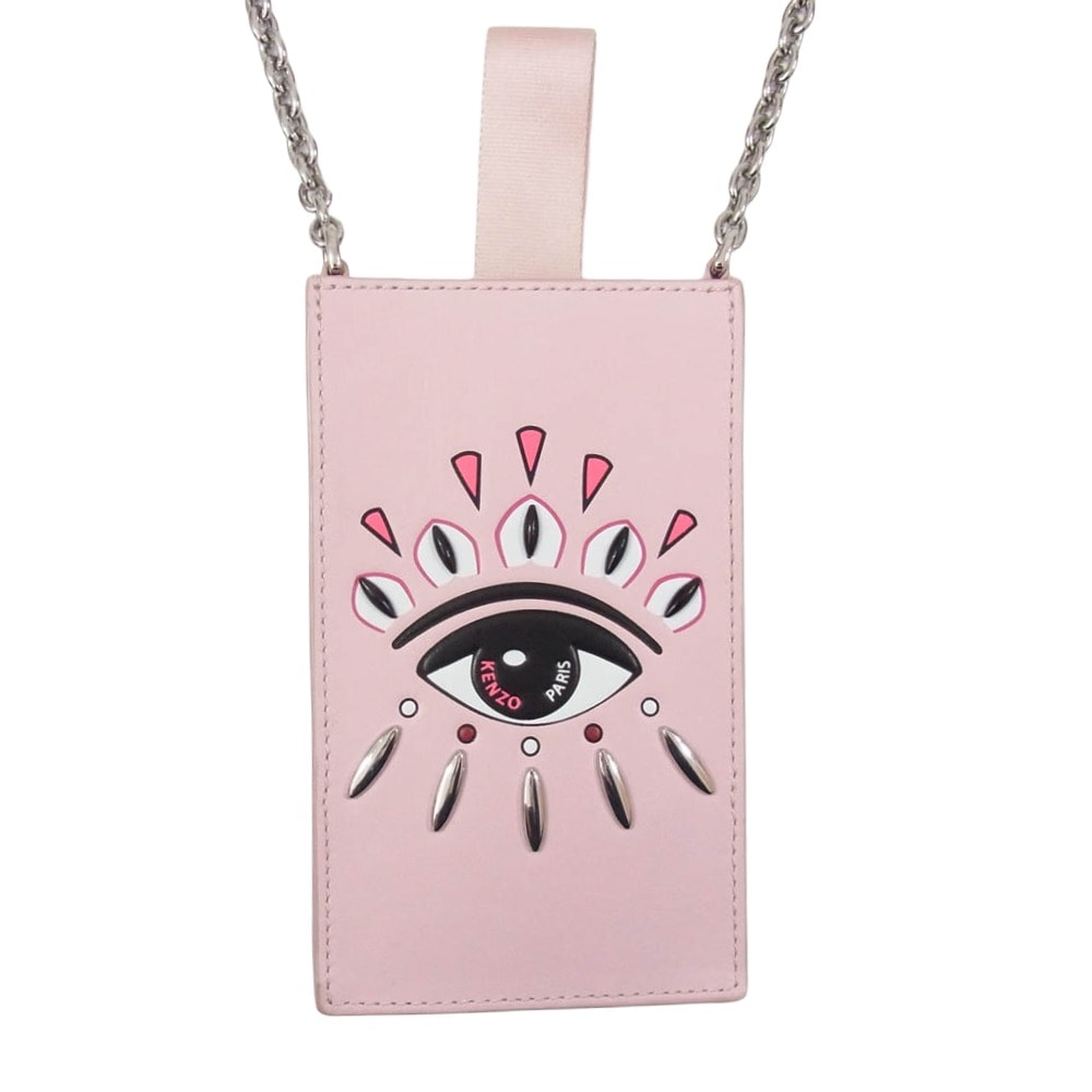 KENZO ケンゾー バッグ EYE PHON ON CHAIN スマホ チェーン ショルダー バッグ ピンク系【中古】