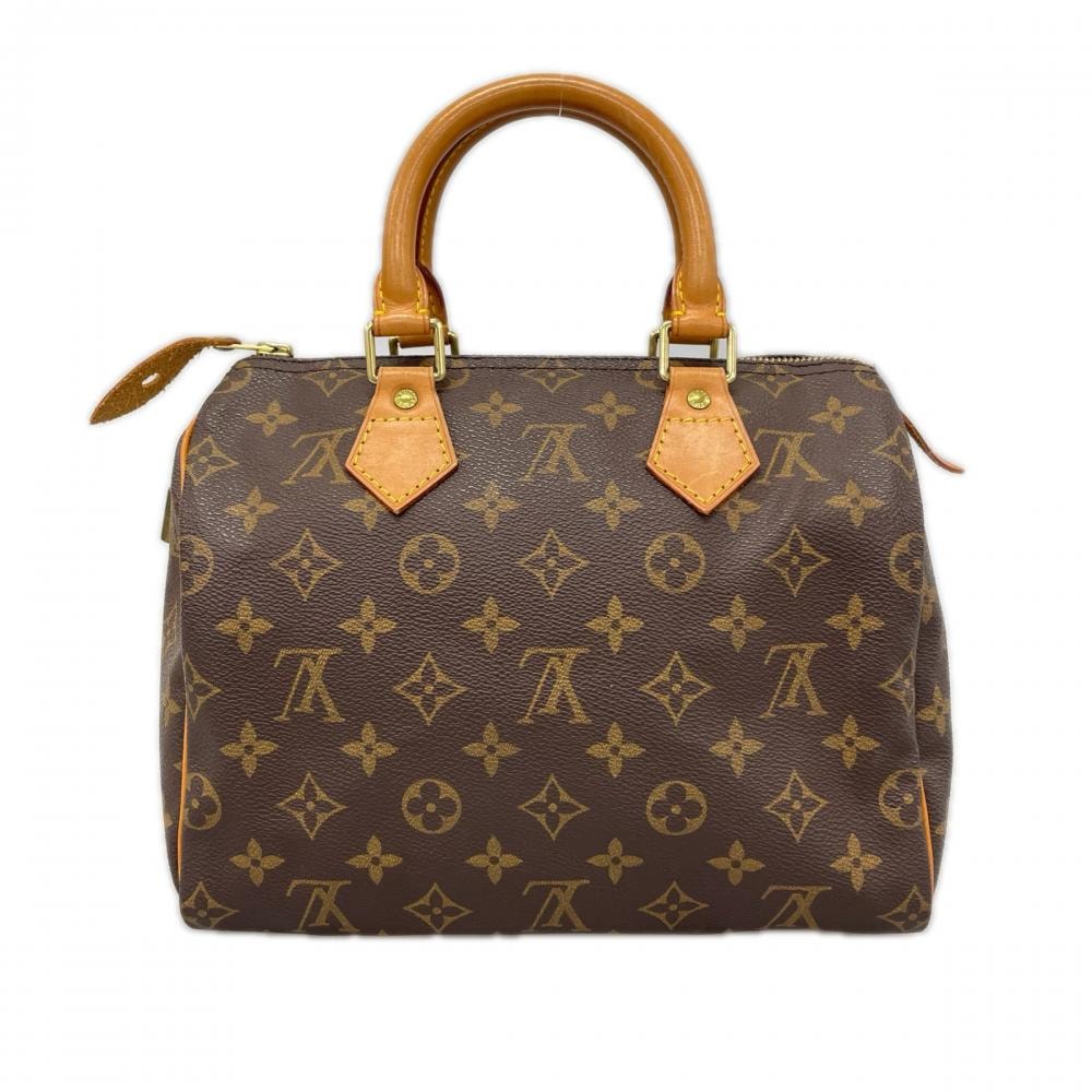 LOUIS VUITTON ルイヴィトン ハンドバッグ スピーディ25 LVロゴ M41109 モノグラムキャンバス    ブラウン 茶 ゴールド金具 レディース【中古品】