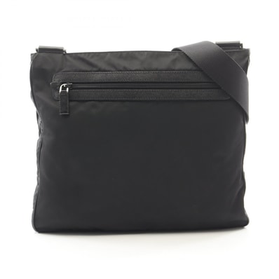 プラダ PRADA ショルダーバッグ バッグ ナイロン サフィアーノレザー レディース ブラック系 【中古】