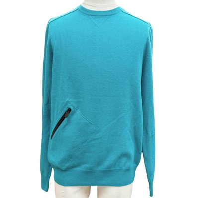 美品 エルメス セーター ターコイズブルー メンズ M