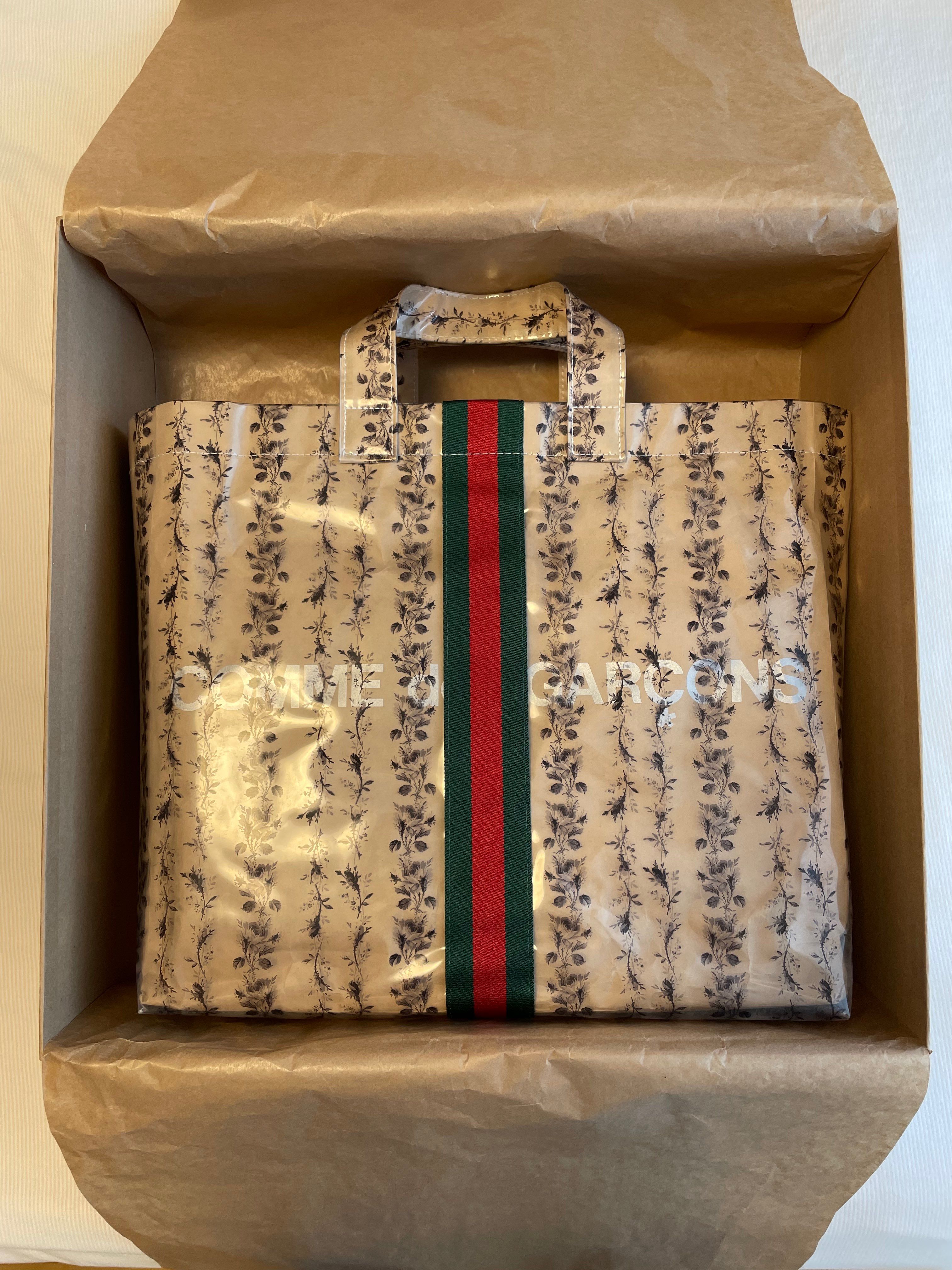 COMME des GARCONS Gucci PVC Tote Bag "Beige"