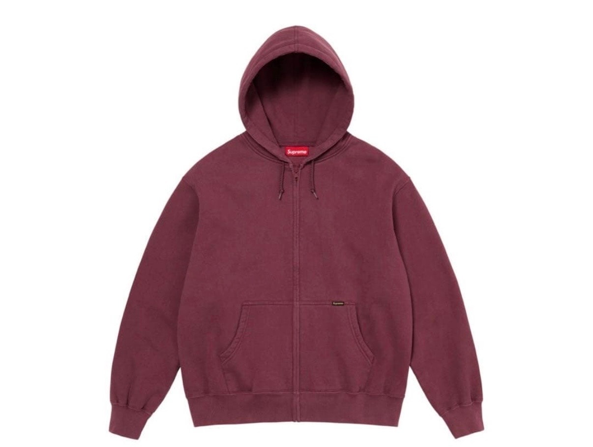Supreme Work Zip Up Hooded Sweatshirt "Maroon"
