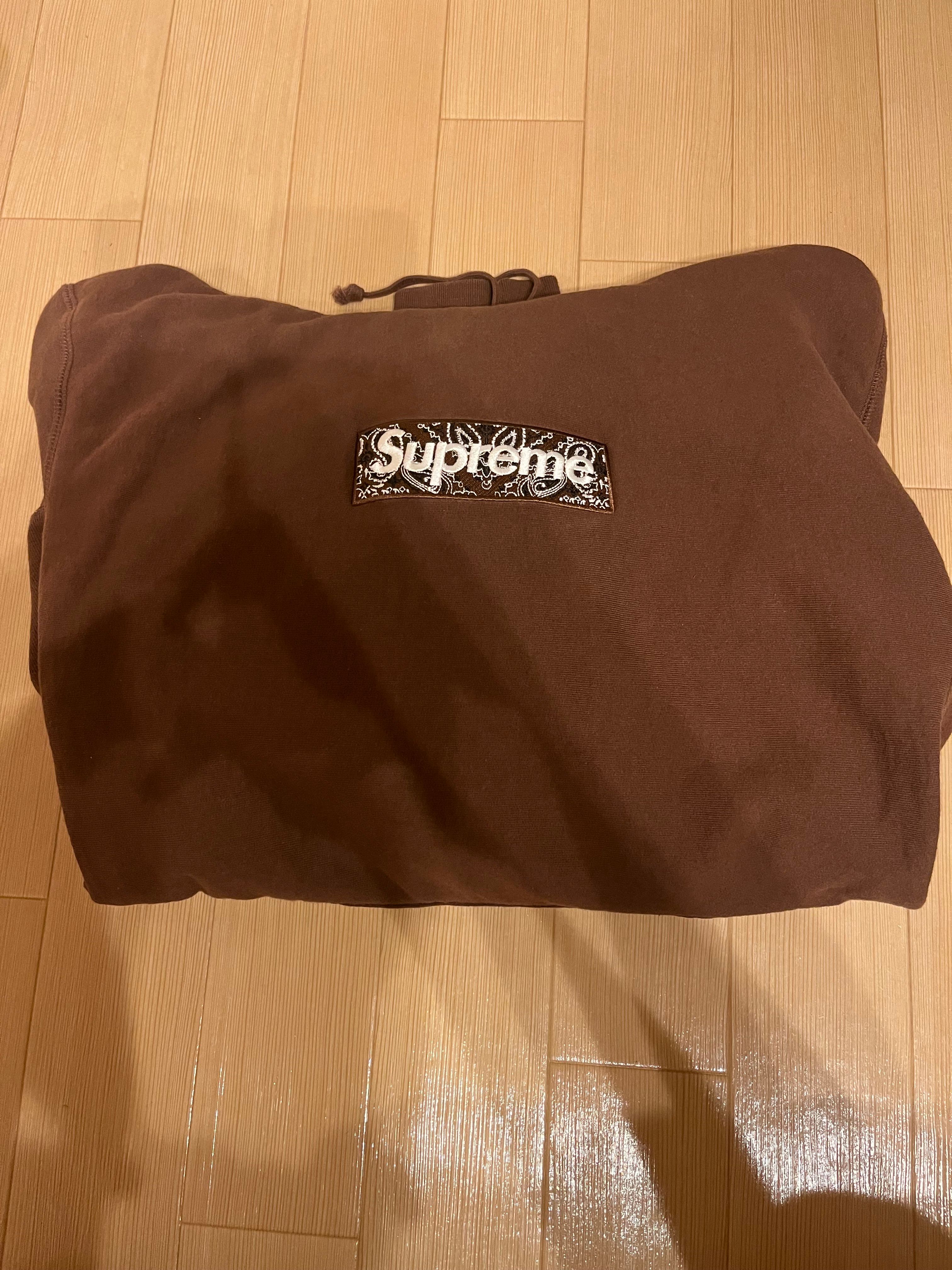 Supreme Bandana Box Logo Hooded Sweatshirt "Brown"
