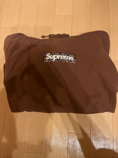 Supreme Bandana Box Logo Hooded Sweatshirt "Brown"