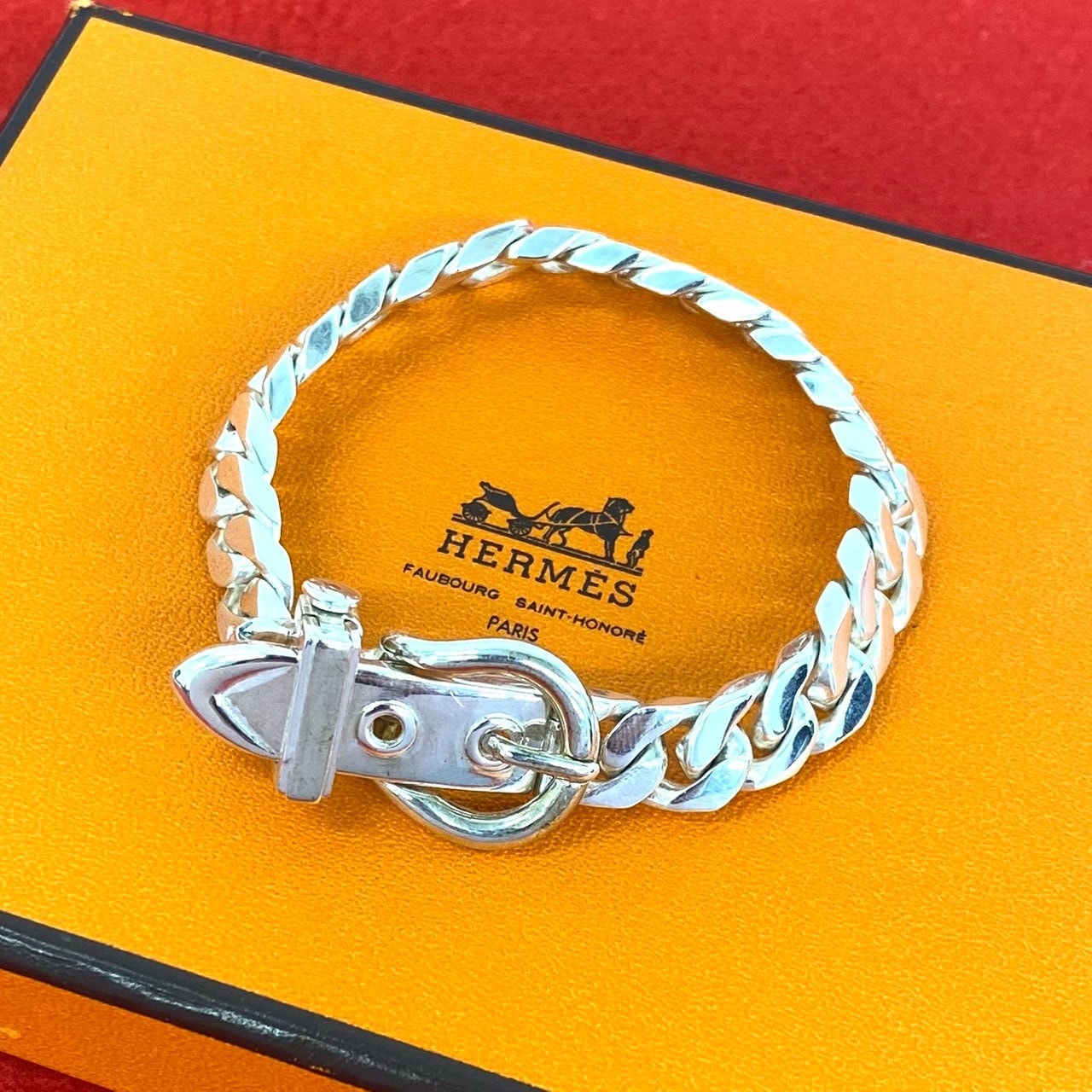 HERMES エルメス ブックルセリエ PM ブレスレット シルバー800 ブレスレット シルバー
 67126