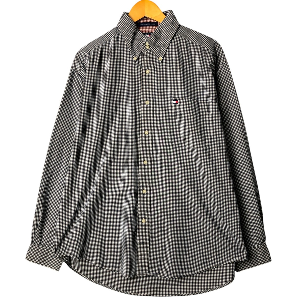古着 トミーヒルフィガー TOMMY HILFIGER 長袖 ボタンダウンチェックシャツ メンズL相当/eaa574209