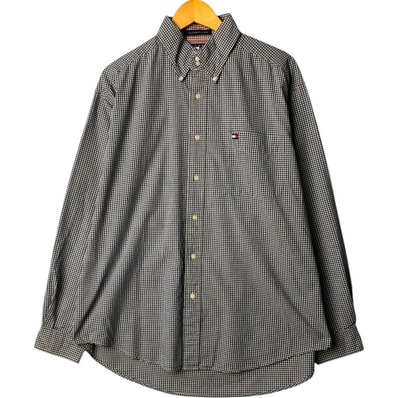 古着 トミーヒルフィガー TOMMY HILFIGER 長袖 ボタンダウンチェックシャツ メンズL相当/eaa574209