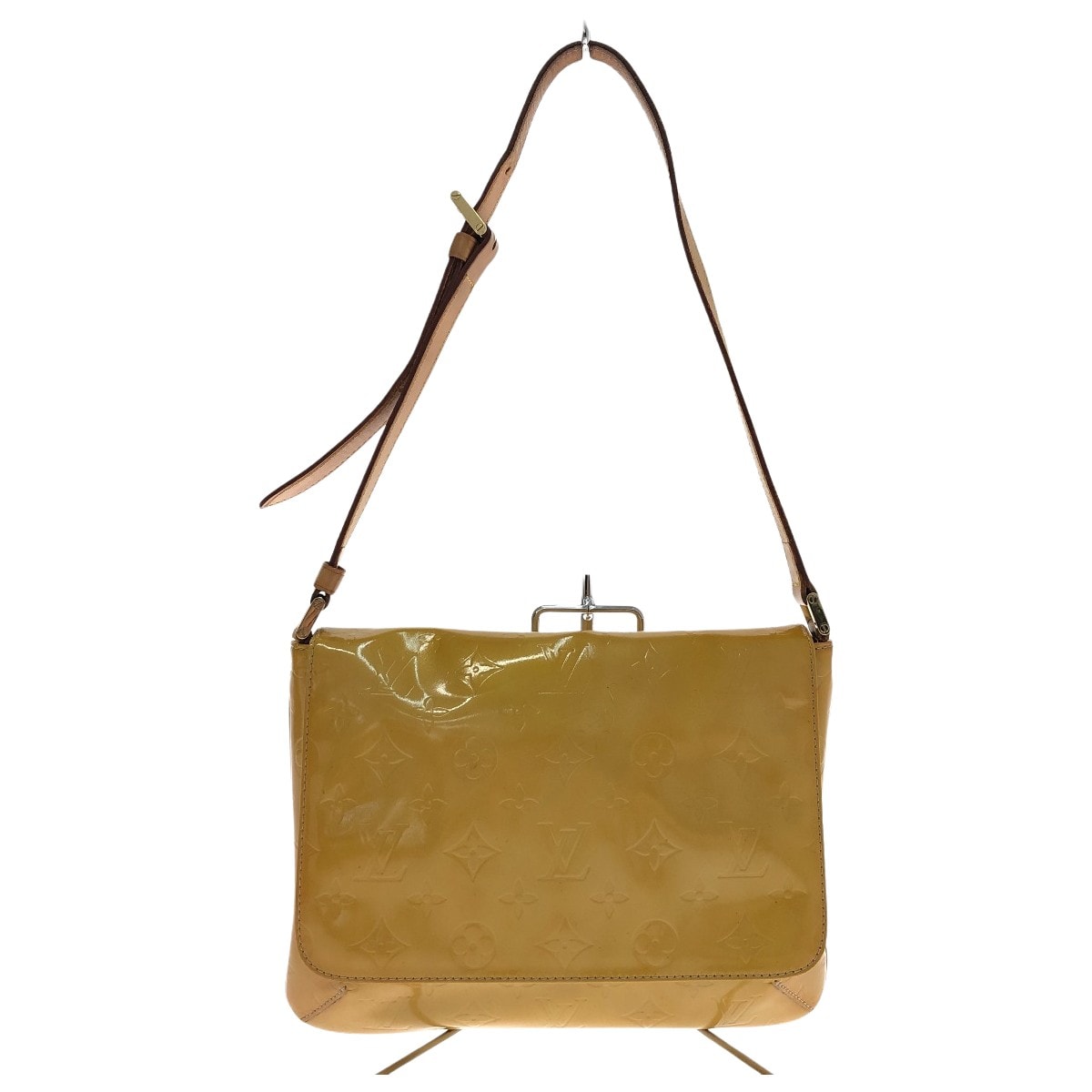 □□LOUIS VUITTON ルイヴィトン ショルダーバッグ モノグラム・ヴェルニ トンプソンストリート  エナメルカーフ BA0929  M91008 イエロー系