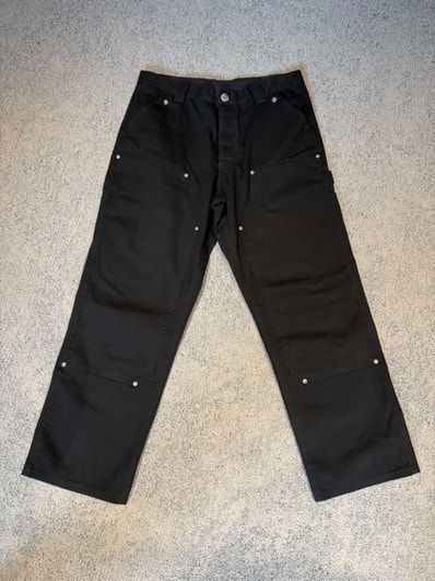 Chrome Hearts Carpenter CNVS Double Knee Pants "Black"