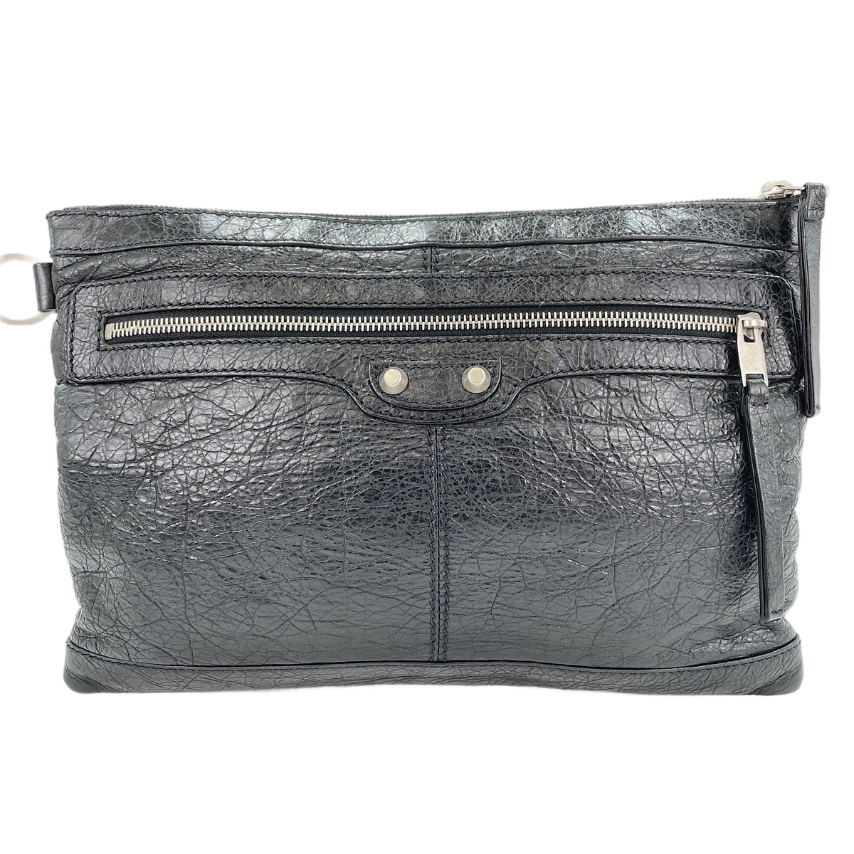 バレンシアガ BALENCIAGA レザー クラシック クリップM クラッチバッグ【中古】
