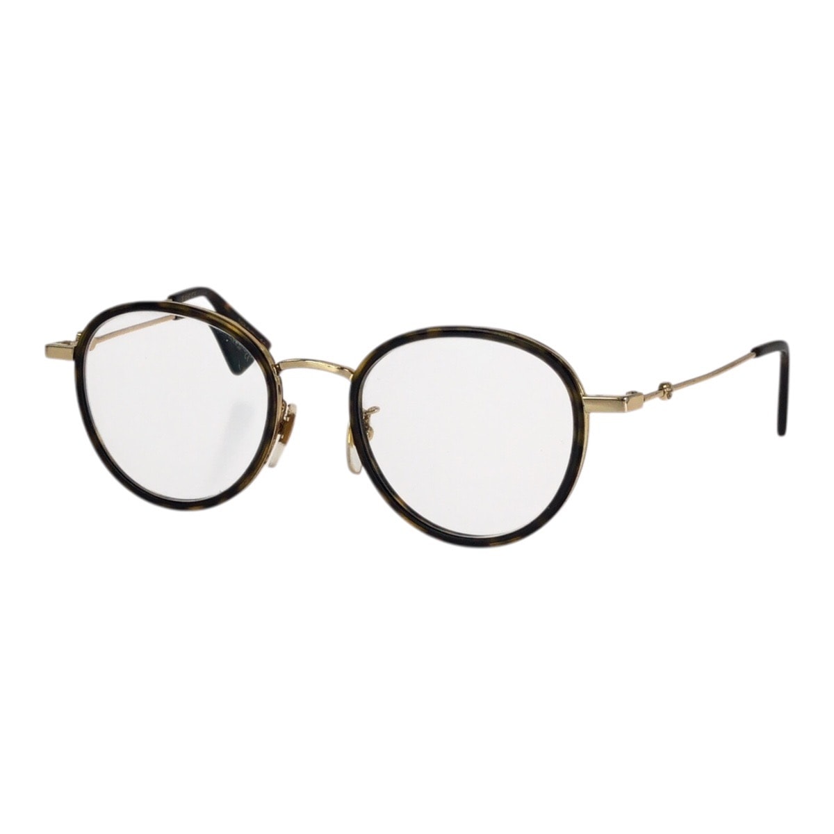 美品 GUCCI グッチ ダークハバナ ブラウン ゴールド金具 プラスチック メタル/ メガネ メガネフレームのみ 602937 【中古】