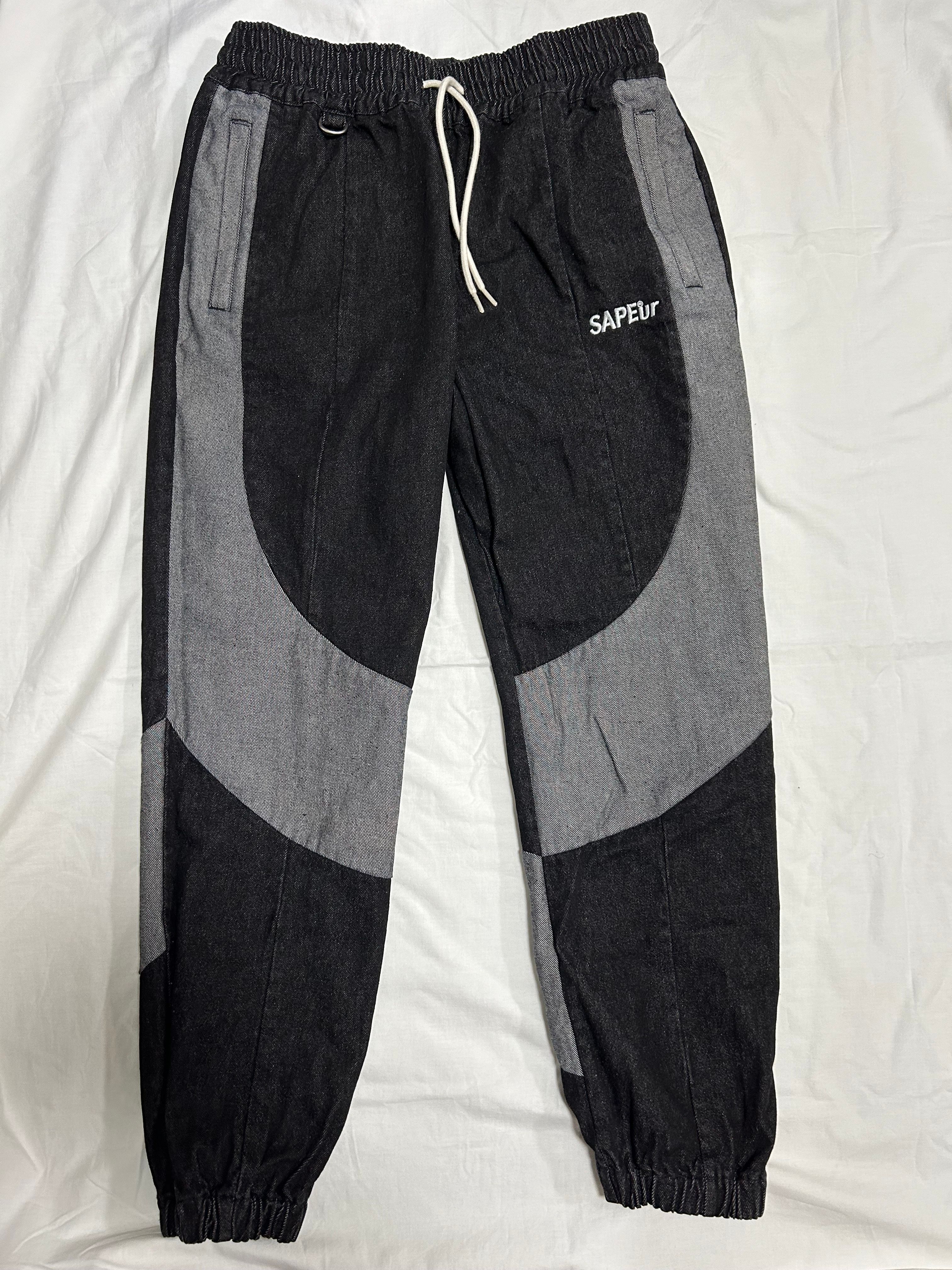 SAPEur DENIM TRACK PANTS "Black"