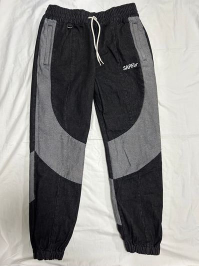 SAPEur DENIM TRACK PANTS "Black"