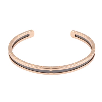 ブルガリ BVLGARI B-zero1 ビーゼロワン ブレスレット セラミック SM ブレスレット アクセサリー K18PG(ピンクゴールド) セラミック レディース ゴールド系 / ブラック系 【中古】