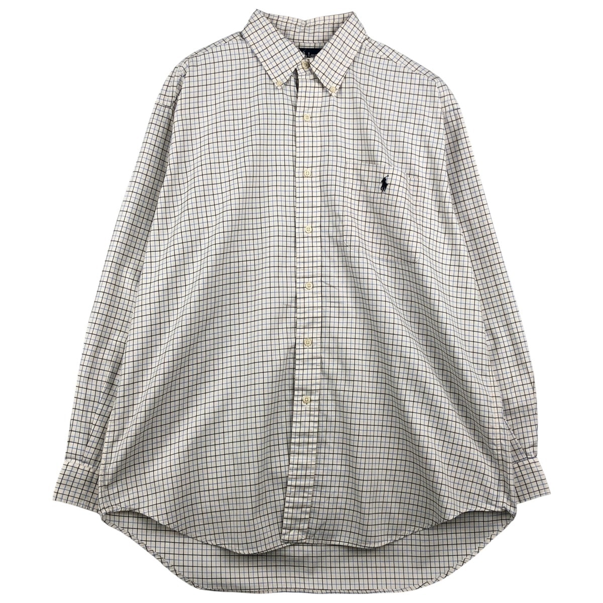 古着 ラルフローレン Ralph Lauren BLAIRE 長袖 ボタンダウンチェックシャツ メンズL相当/eaa458785