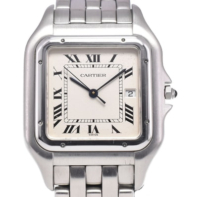カルティエ CARTIER W25032F5 パンテール LM デイト シルバー クォーツ ユニセックス 美品 腕時計 G#149810
