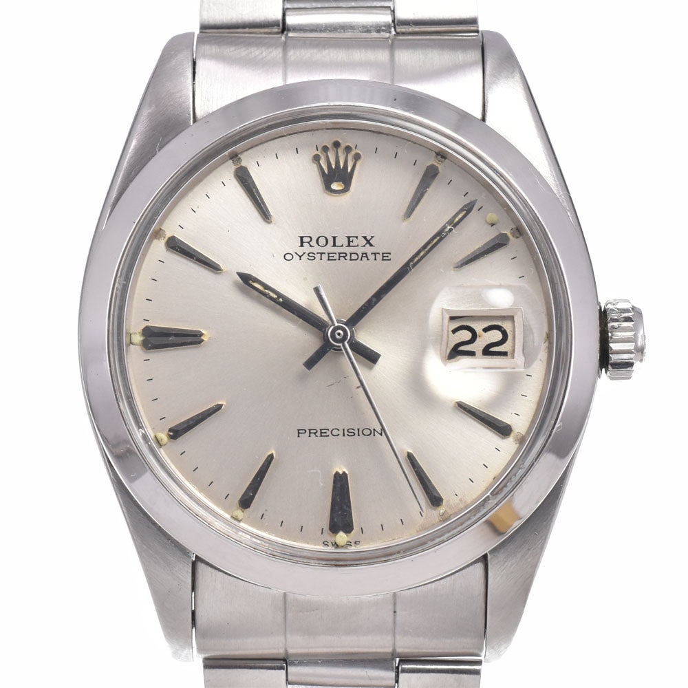 ロレックス ROLEX 6694 ヴィンテージ オイスターデイト プレシジョン Cal.1210 シルバー 手巻き メンズ 良品 腕時計 I#150499