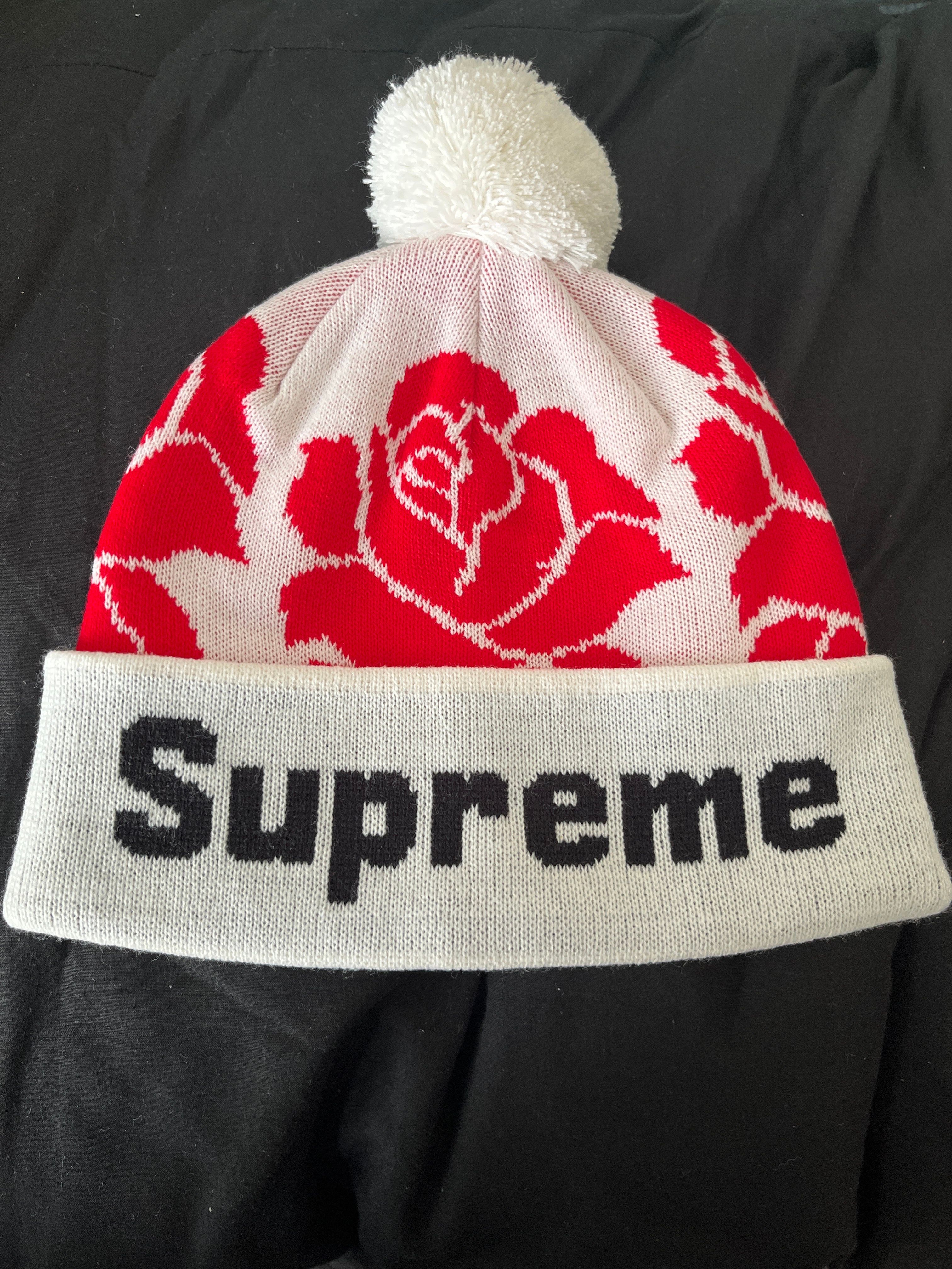 Supreme Rose Beanie "White"