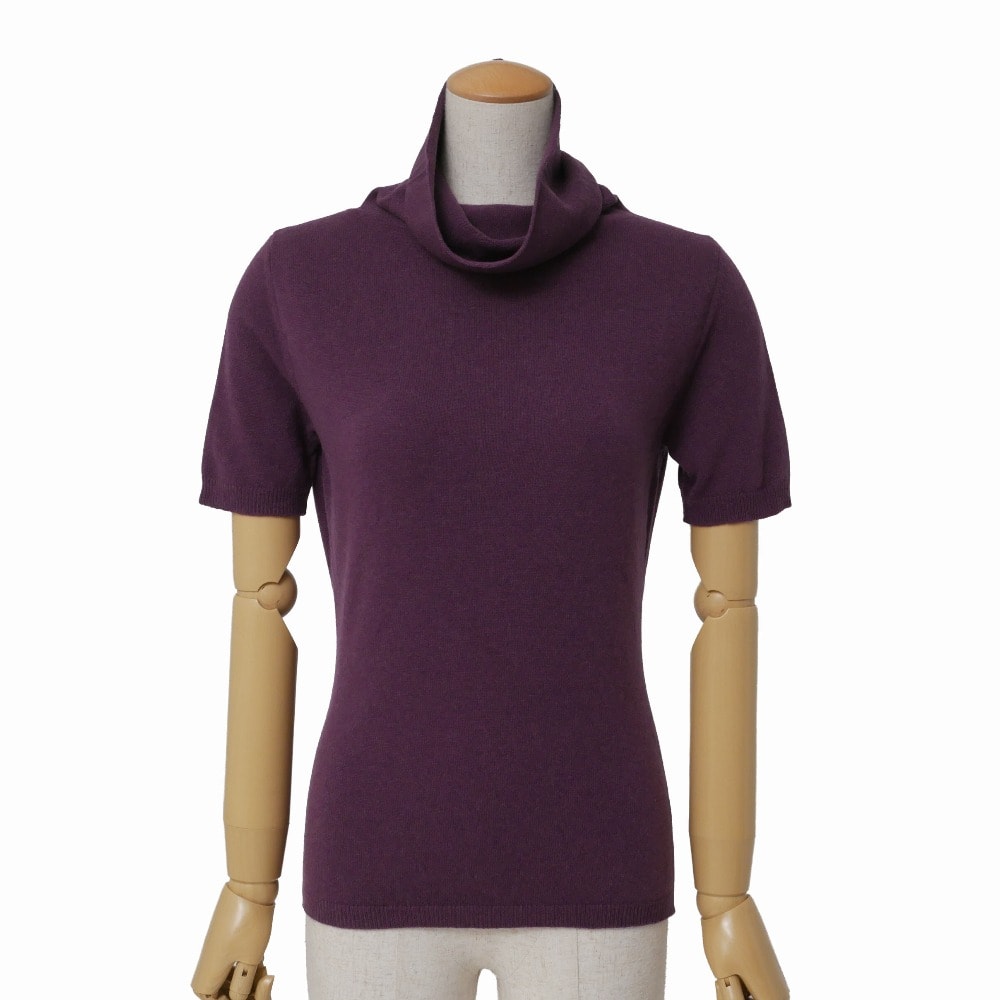 MAX MARA マックスマーラ セーター サイズS ウール×カシミヤ タートルネック 半袖 ニット イタリア製 ブランド古着【中古】20260317/RA8385