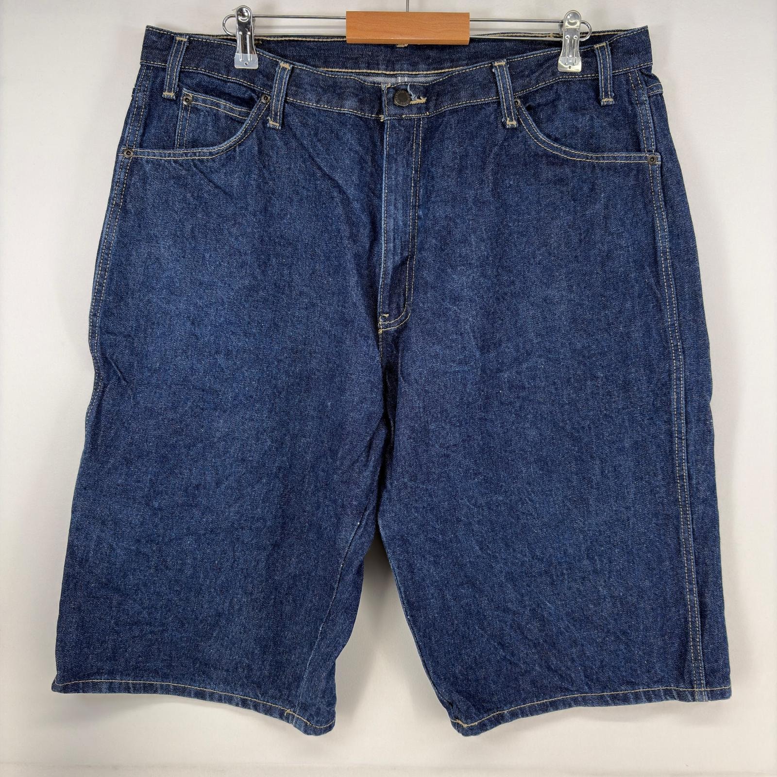 古着 ディッキーズ Dickies デニム ショートパンツ ツールポケット ワンポイントロゴ ハーフパンツ ペインター w40 ブルー メンズ