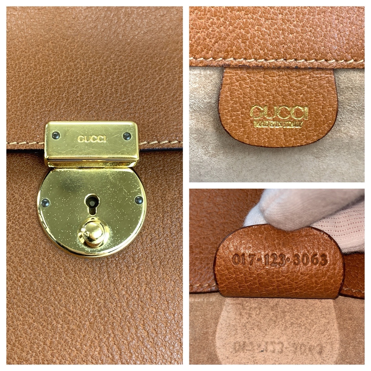 B (目立った傷や汚れなし)】美品 GUCCI グッチ ブラウン ゴールド金具