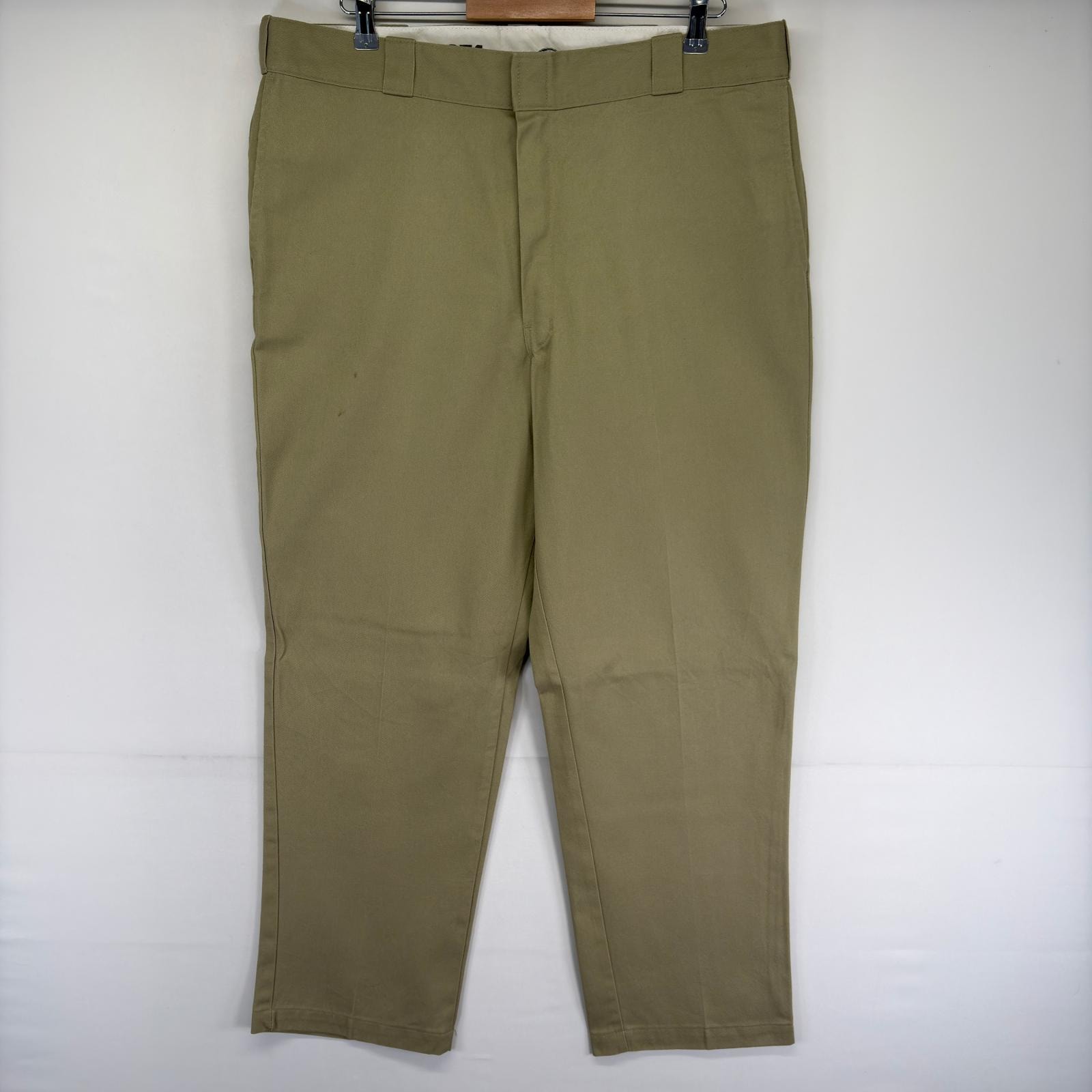 古着 ディッキーズ Dickies パンツ ワークパンツ チノパン スラックス 874 ストレート ジッパーフライ w40 L32  ベージュ系 メンズ
