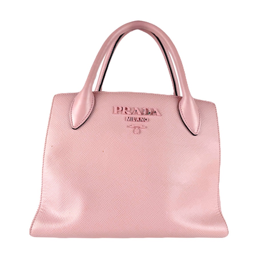 プラダ PRADA ハンドバッグ ショルダーバッグ レザー ピンク レディース【中古】 z8414