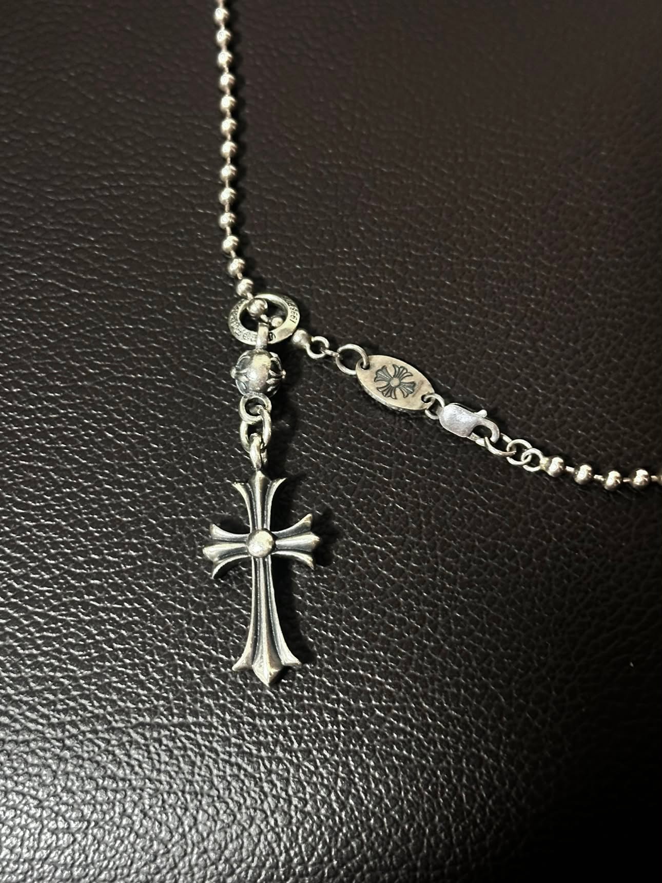 Chrome Hearts 1 Ball Tiny CH Cross Charm "Silver"