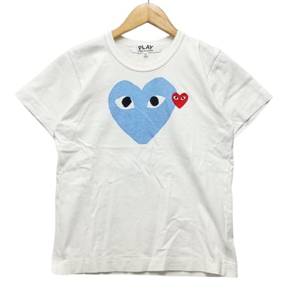 PLAY COMME DES GARCONS プレイコムデギャルソン ハートプリント 刺繍 半袖Tシャツ 40857