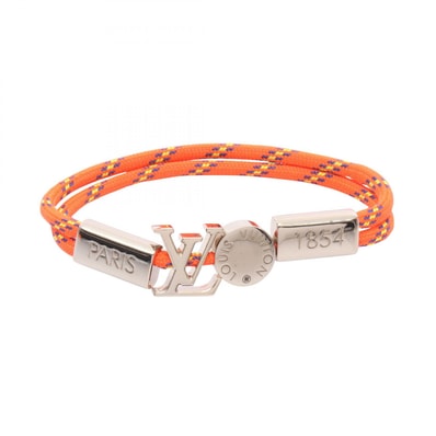 ルイ・ヴィトン LOUIS VUITTON LVフルオ ブレスレット アクセサリー ステンレススチール ファブリック オレンジ レディース オレンジ系 / シルバー系 【中古】