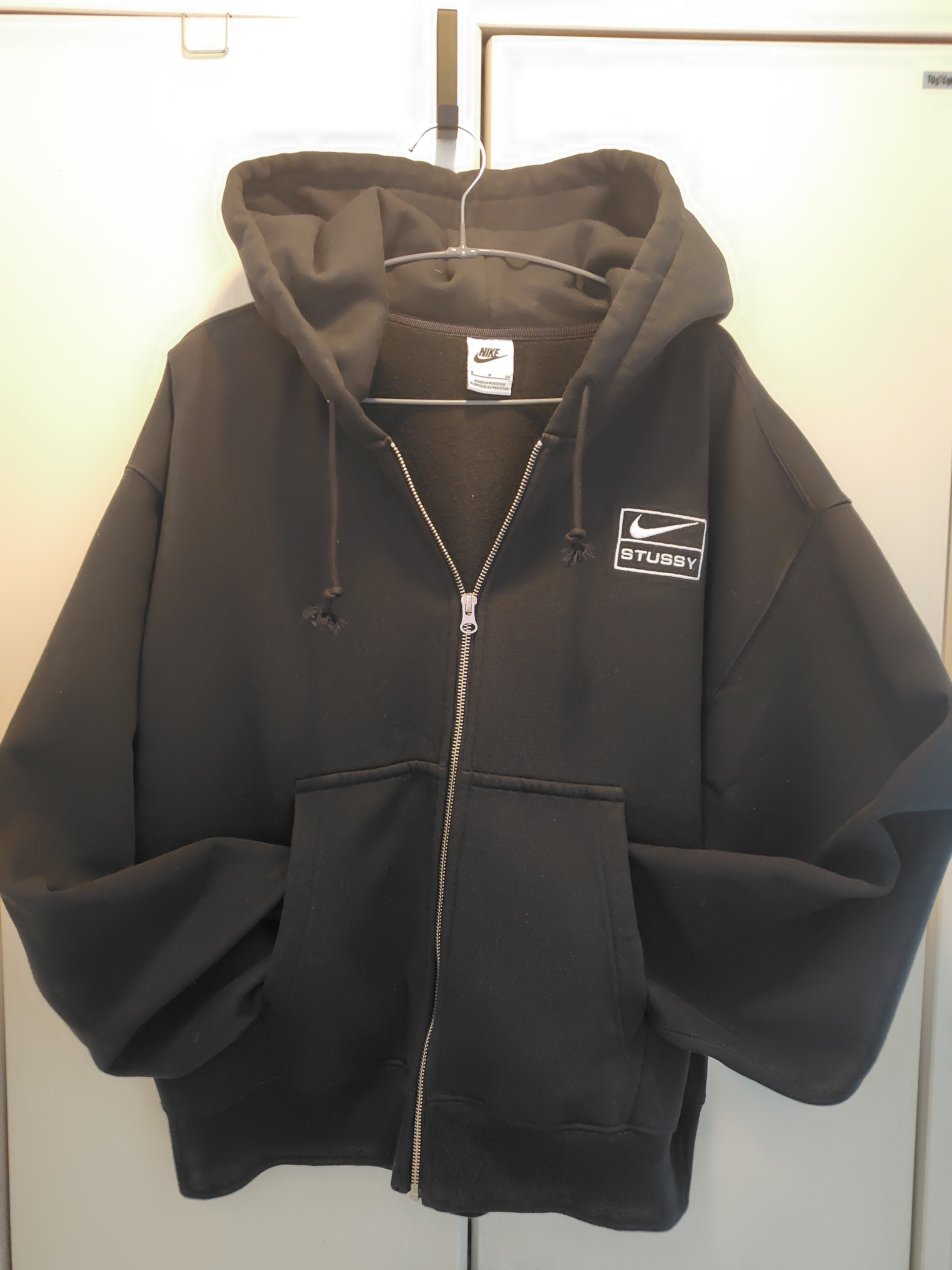 Stussy x Nike Stone Washed Fleece Zip Hoodie "Black" (US Size) FJ9175-010 